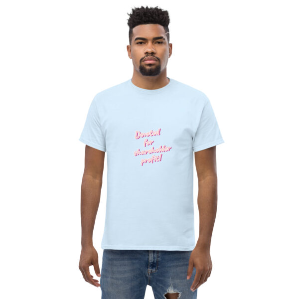 Devoted for shareholder profit printed t-shirt - Image 4