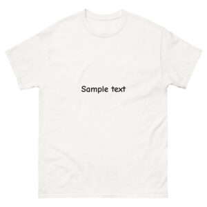 Sample text, printed t-shirt