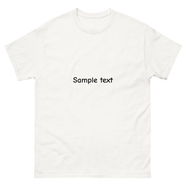 Sample text, printed t-shirt